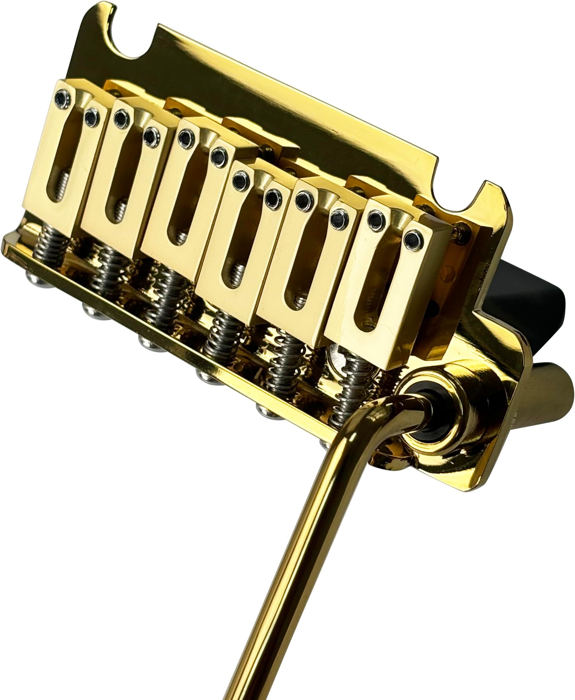 10.8mm Electric Guitar Bridge Vacuum Gold 2 Point tremolo bridge Zinc Alloy Saddles Block Stainless Steel Plate Fit for 6 String Start St Electric Guitar Replcement Parts