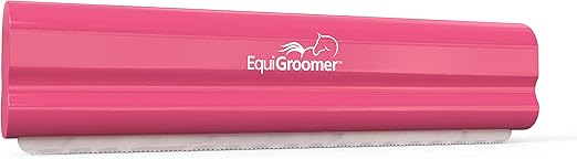 Deshedding Brush, 8-Inch for Horses and Large Pets, Pink, Removes Loose Dirt, Hair, and Fur, Professional Undercoat Grooming Tool