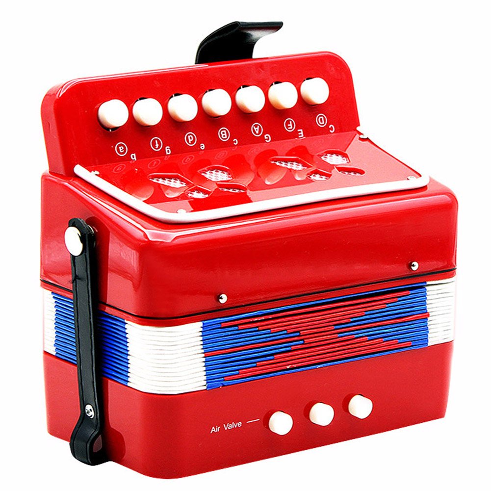 Amazon.co.jp: アコーディオン ミニ玩具 7鍵 2ベース 小