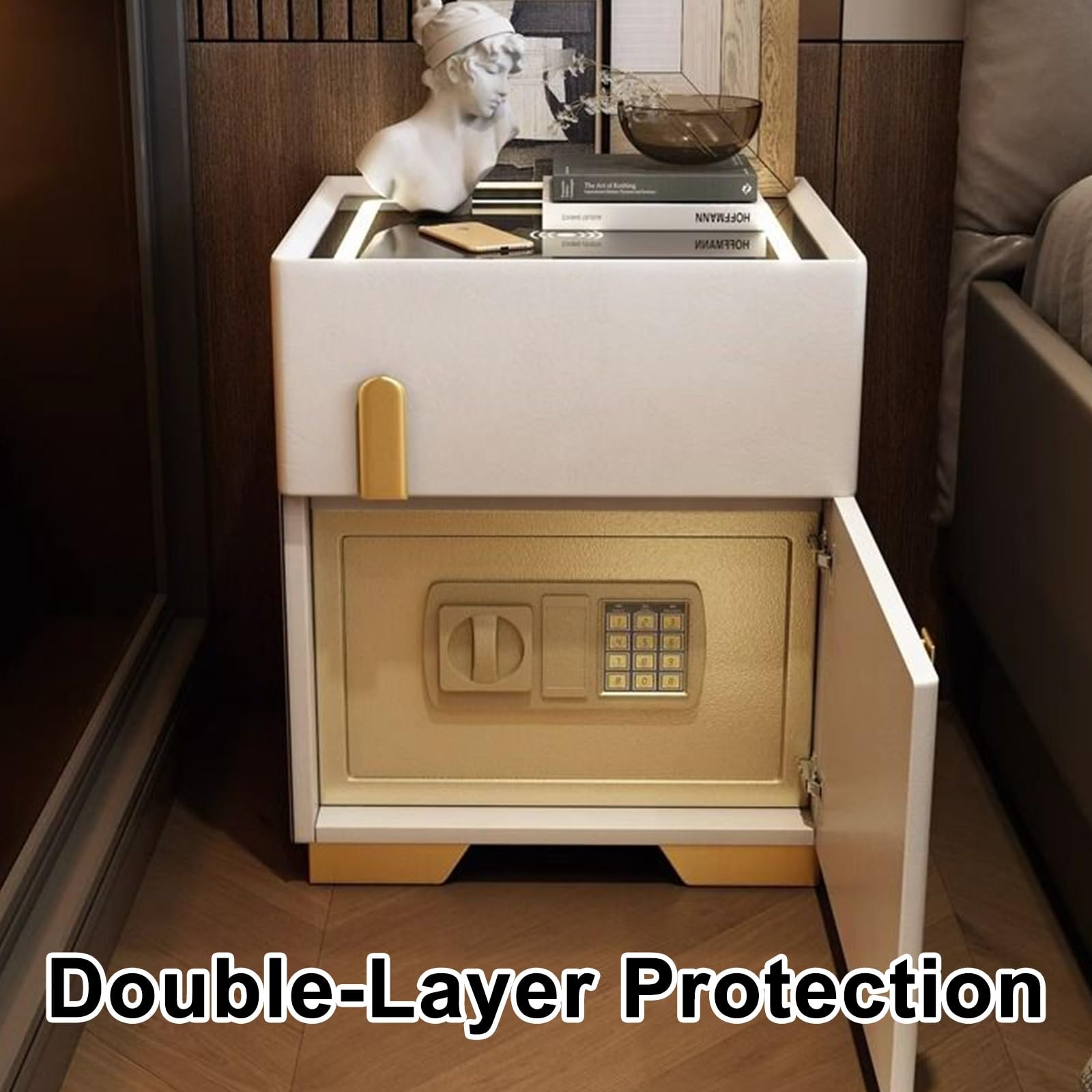 Amazon.co.jp: サイドテーブル ベッド用、引き出し付きベッドサイド