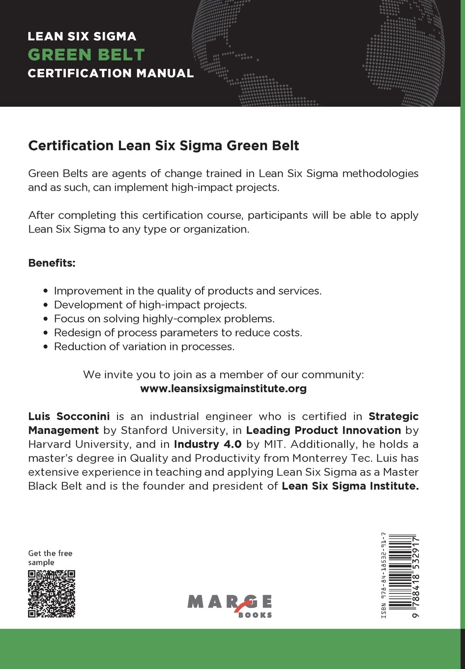 Lean Six Sigma Green Belt. Certification Manual: 0