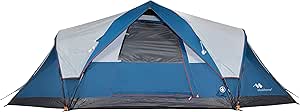Mobihome Tent for Family Camping Quick Setup, Instant Pop Up Dome Tents Outdoor 2-3 Person / 6 Person, with Water-Resistant Rainfly and Mesh Roofs &amp; Door &amp; Windows