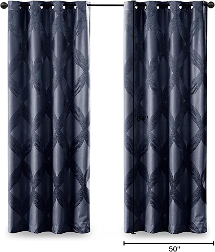 Miniatura 14 de Sun Smart Bentley - Cortinas opacas para ventana, jacquard de punto Ogee, decoración de sala de estar, aislamiento térmico, cortina de bloqueo de