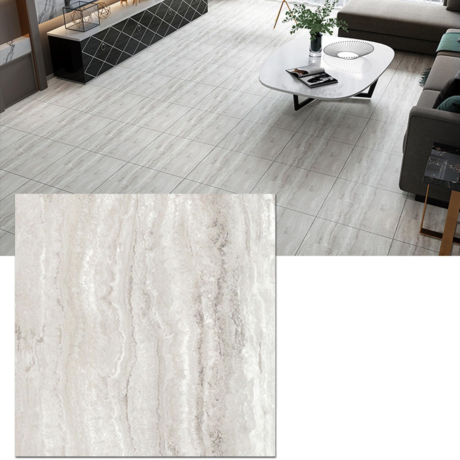 IBOWZ Moquette quadrotte autoadesive 48 piastrelle/46,5 Piedi Quadrati-Quadri autoadesivi per Moquette 12 x 12, tappeti Quadrati per Soggiorno e Ufficio, Protezione per Pavimenti e pareti
