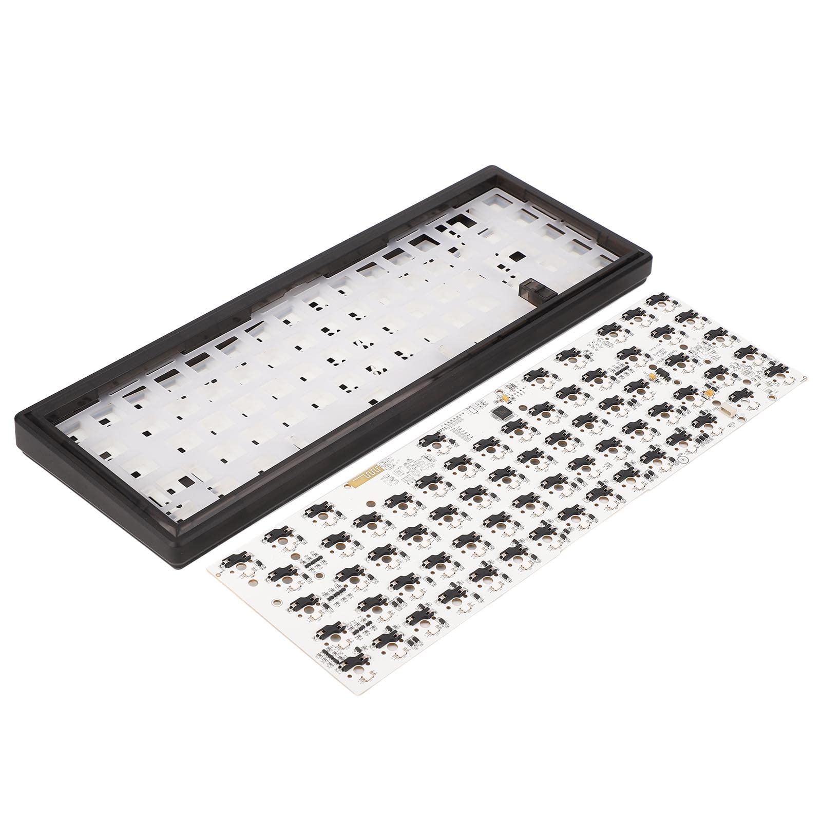 Kit de clavier mécanique DIY 67 touches, clavier de jeu personnalisé avec prise en charge des commutateurs à changement à chaud pour clavier mécanique filaire rétroéclairé RGB 5 br (Noire)