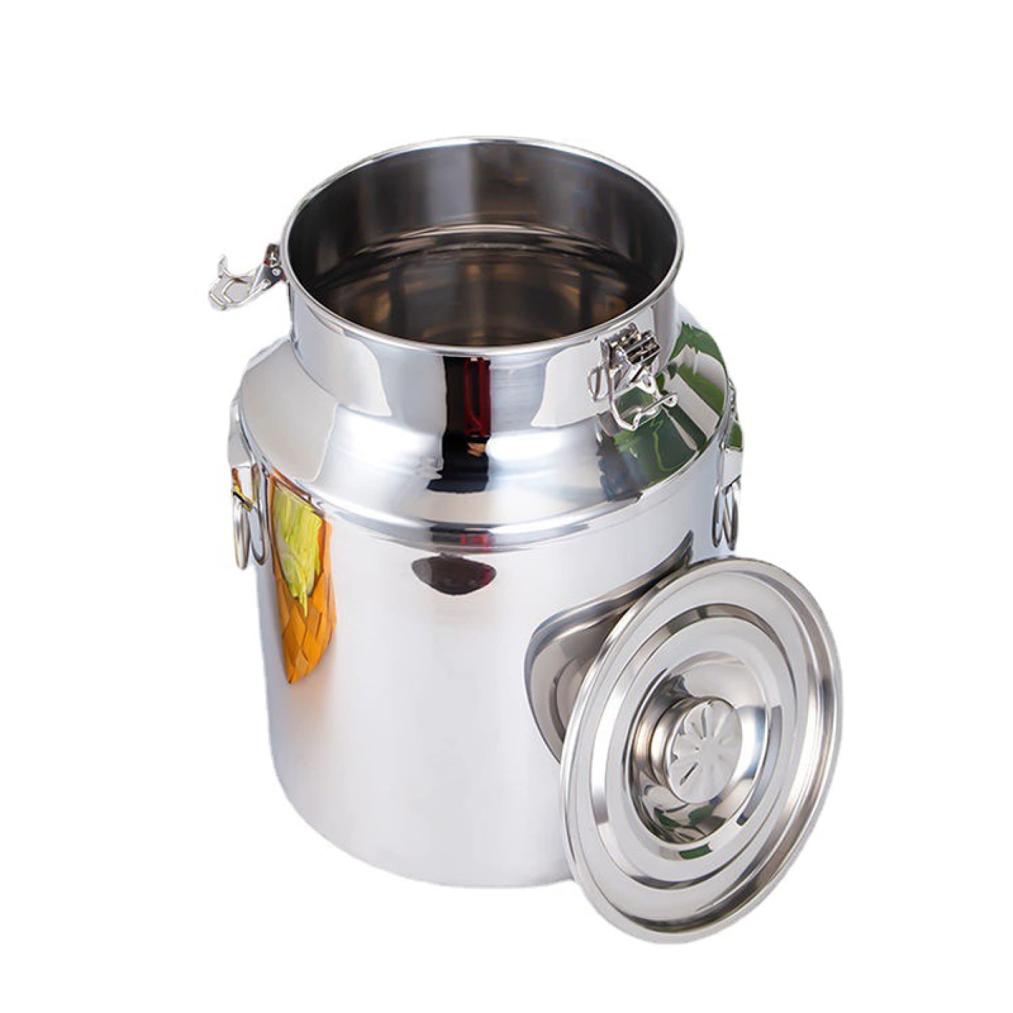 Pojemnik na mleko ze stali nierdzewnej o dużej pojemności z zamkniętą pokrywką, 14 l, 88 l, fermentacja, pojemnik na herbatę, wiadro na wodę, do przechowywania płynów i ciał stałych, transportu