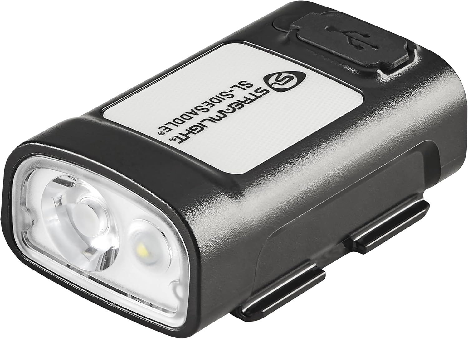 Streamlight 61621 SL-Sidesaddle 400-Lumen USB Rechargeable Hands-Free Universal Hard Hat, Helmet, and Headgear LED Light with Mount Kit, Rechargeable Battery, USB-C Cable, Black