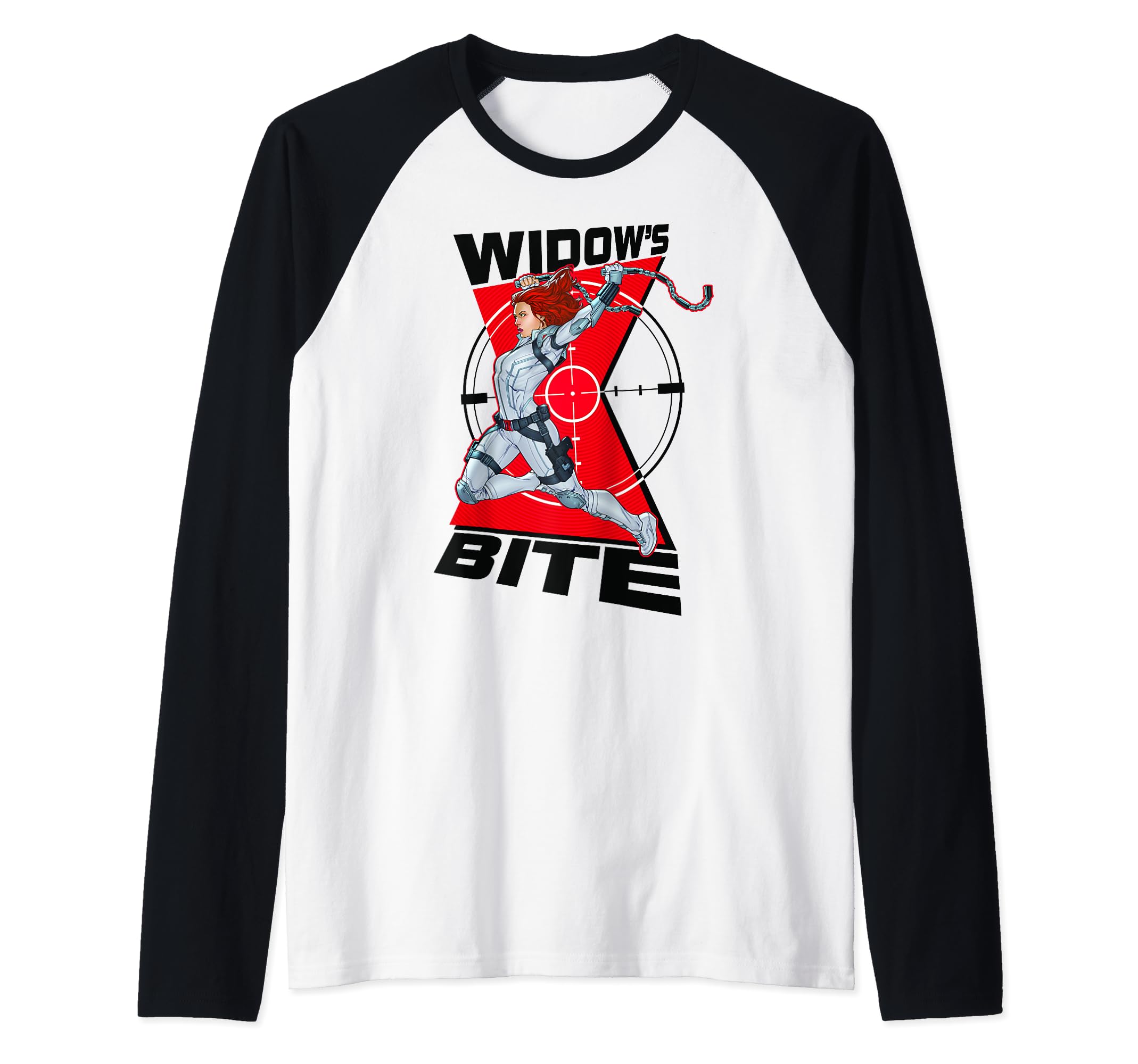 Marvel Black Widow top baseball bicolore avec logo Widow's Bite - 2