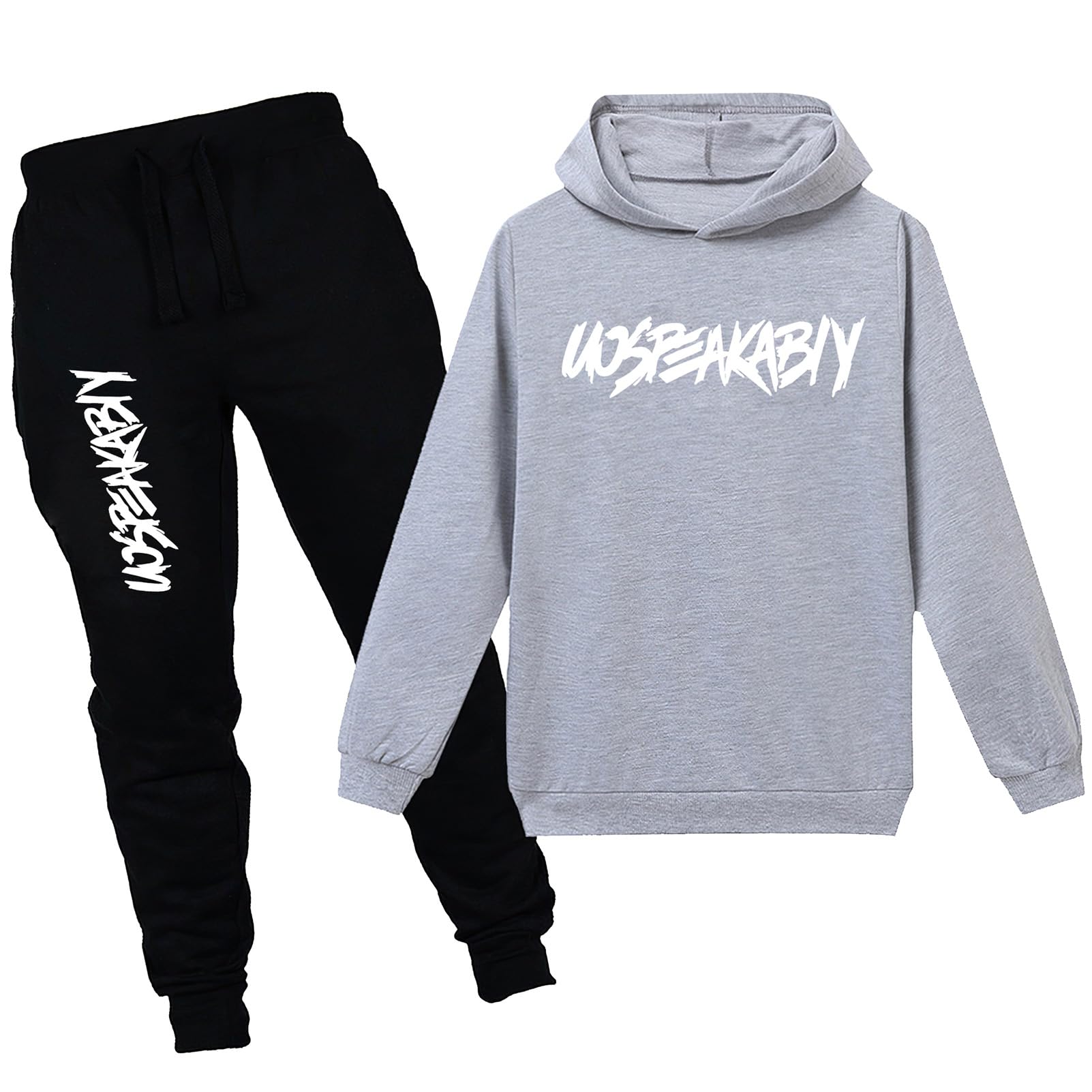 amropi Chándal Niños 2 Piezas Set Sudadera con Capucha y Pantalones Deportivo Jogging Conjunto Ropa 2-15 años — view 8