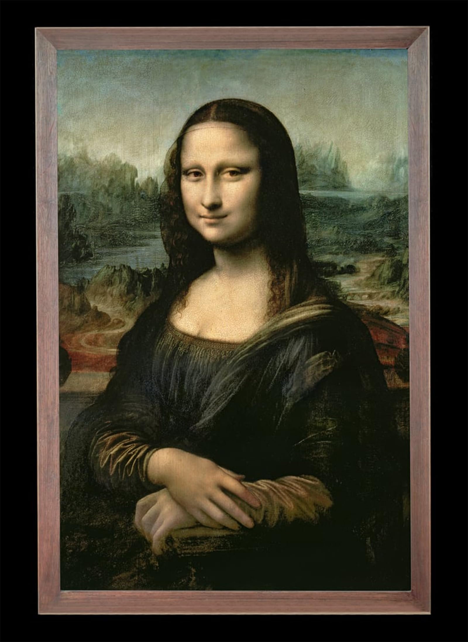 SERENDIPITP Abstract Painting Mural Print Picture Wall Decor Painting Mona Lisa by Leonardo Da Vinci Vintage Wall Artwork for Home Decor 60x90cm