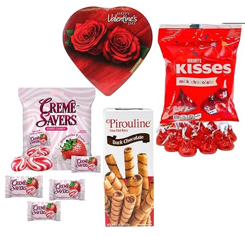Miniatura 5 de Juego de cesta de regalo para el día de San Valentín, peluche de oso de peluche (el color varía), caramelos duros Creme Savers, envueltos