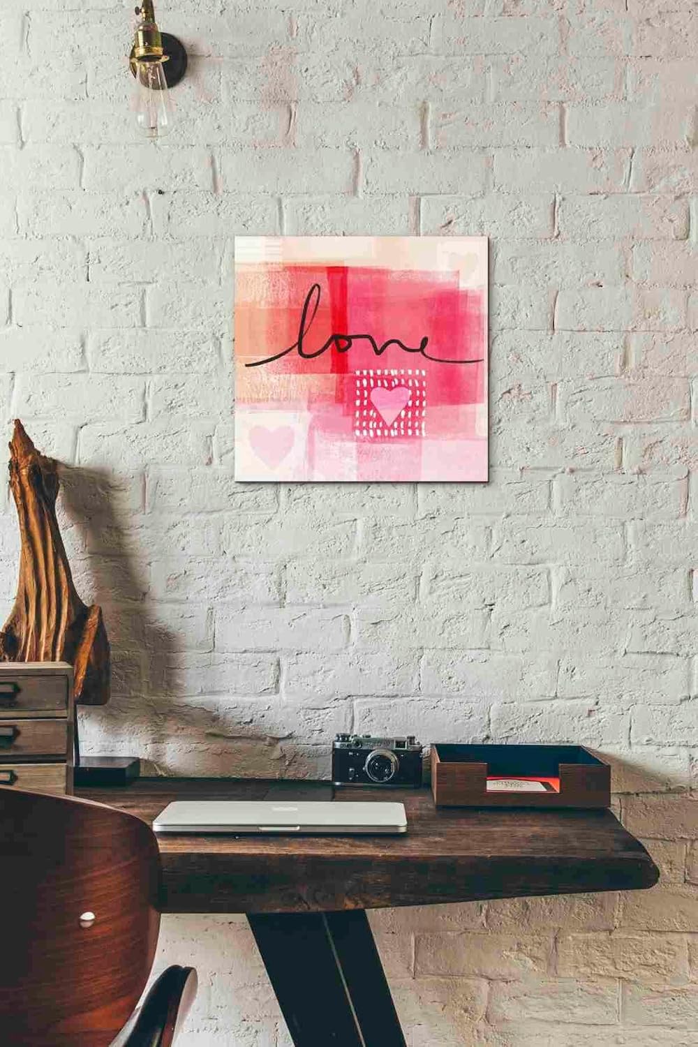 Epic Graffiti 'Love I' by Linda Woods, Canvas Wall Art, 12"x12"