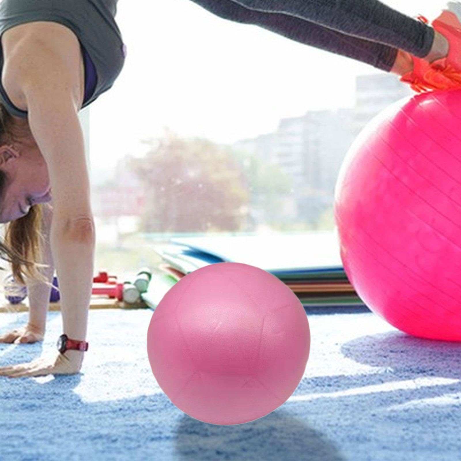 rockible Small Pilates Ball, Rhythmic Gymnastics Ball Barre Ball for Kids Yoga Ball Balance Ball for Balance Workout Home Gym Exercise, Pink
