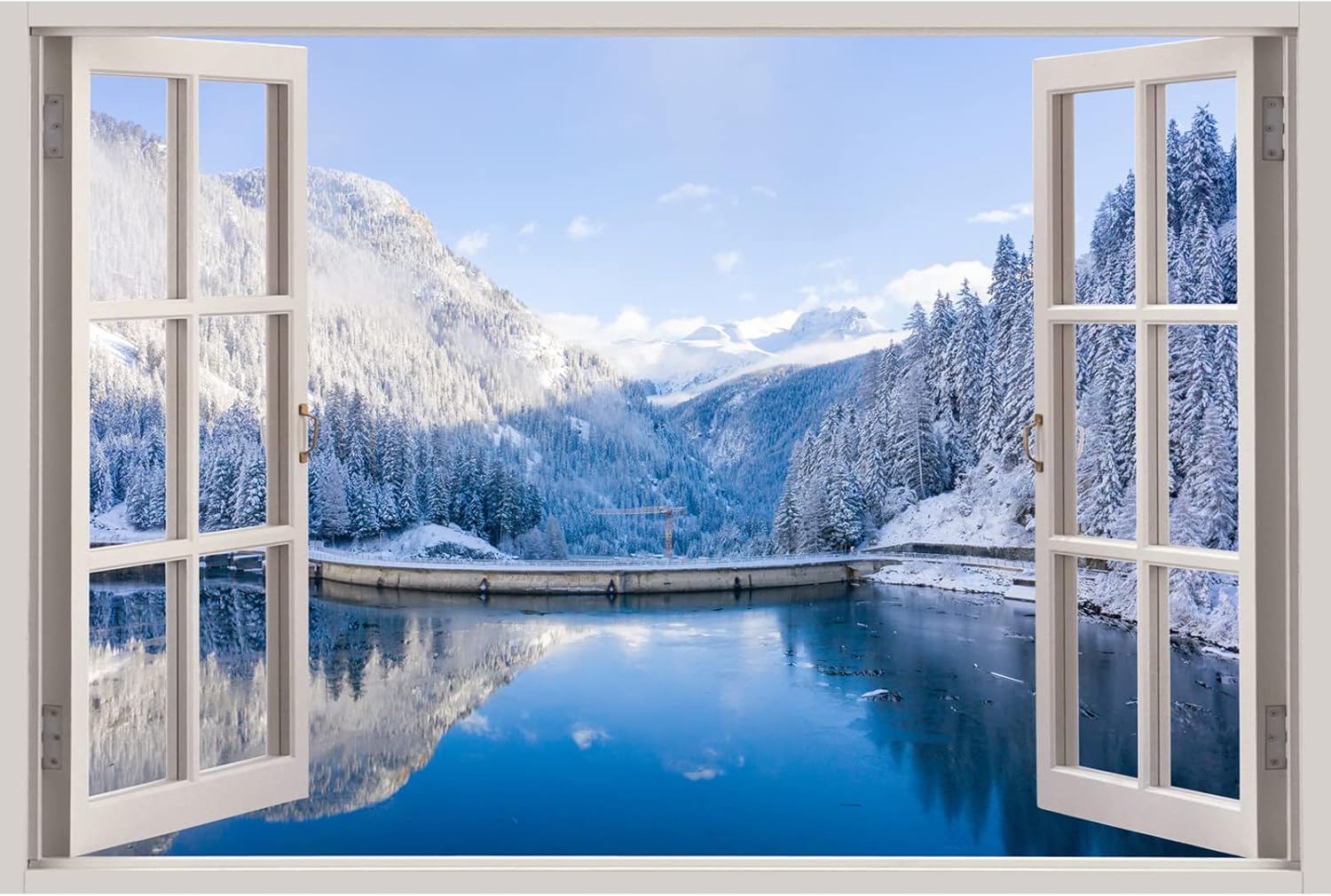 Amazon.com: 3D Beach Landscape Fake Window Wall Stickers, Tropical Palm ...