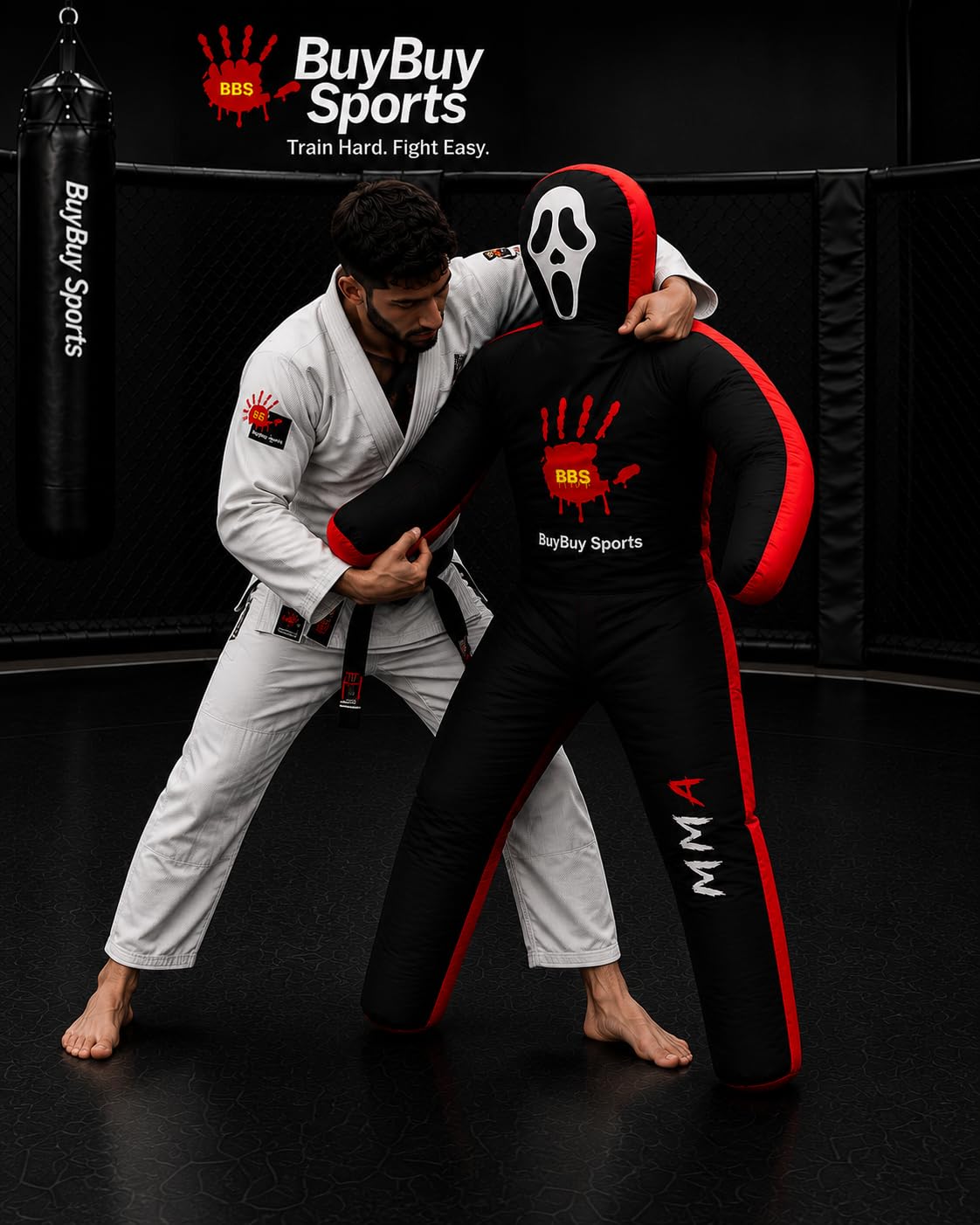 KaufenKaufen Sport MMA Training, Brazilian Jiu Jitsu, BJJ Bag, Judo Kampfsport und Fitnesstraining, Boxdummy, Grappling Dummy, Boxsack Dummy, Fighting, Wrestling, Wurfdummy Stehposition- ungefüllt