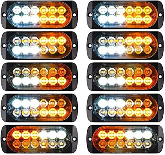 SUHU 10pcs Led Strobe Lights for Trucks, Surface Mount
