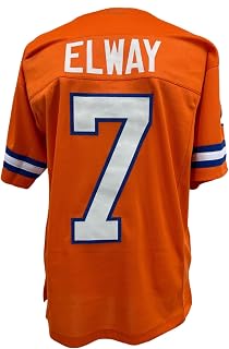 John Elway Jersey Orange Throwback Denver | Unisex Adult Sizes S-5XL Unsigned Custom Sewn Stitched