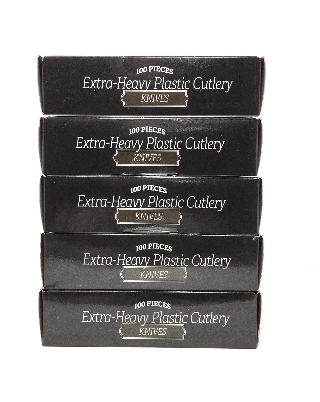 Fineline Flairware Collection Heavy Duty Clear Plastic Knives - Quality, Extra Durable Disposable Knives, Practical for Serving and Portioning Hot and Cold Food [500 count]