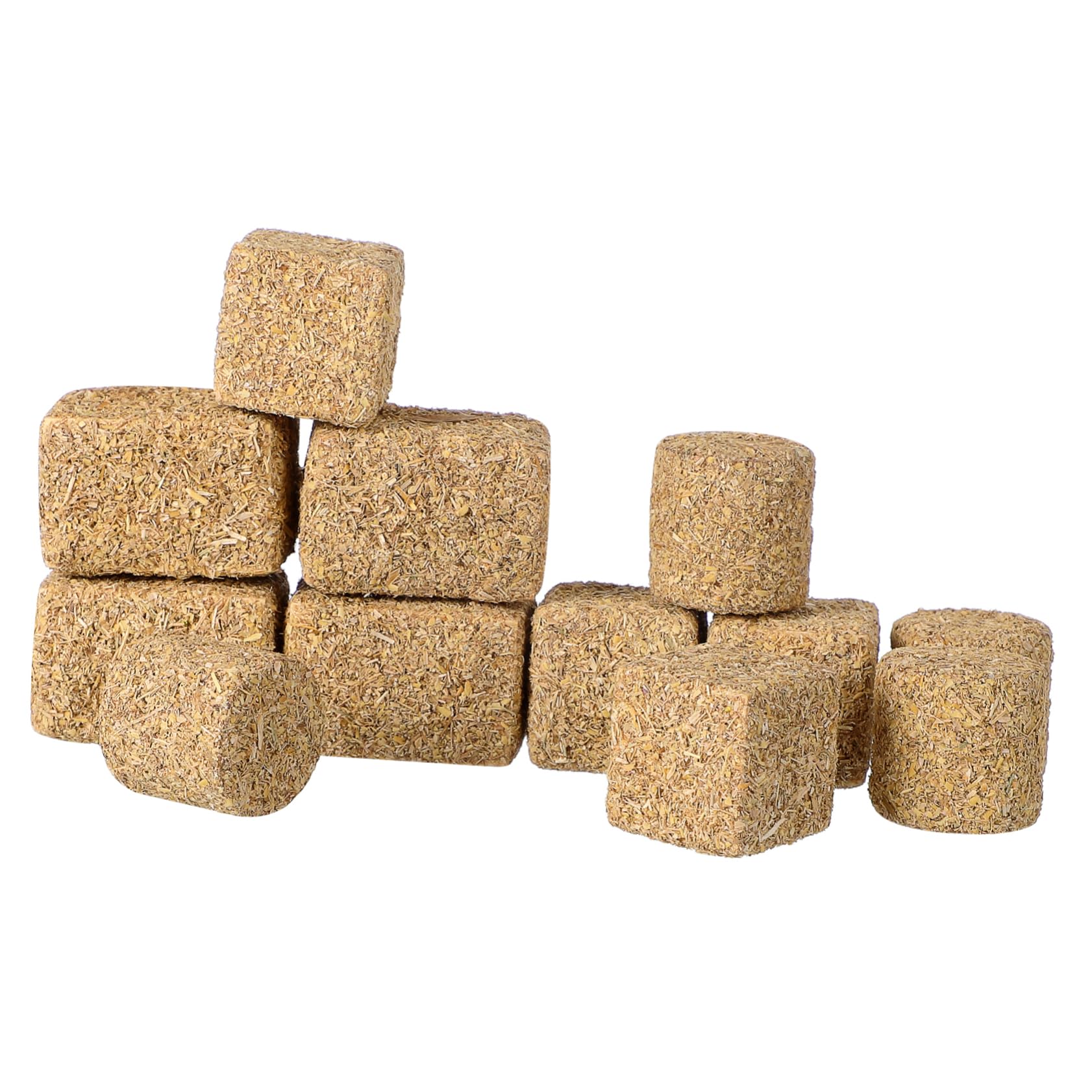 SUPVOX Miniature Haystack Model: 12Pcs Straw Bale Decoration for Dollhouse Autumn Harvest Scene Layout Diy Garden Craft Props