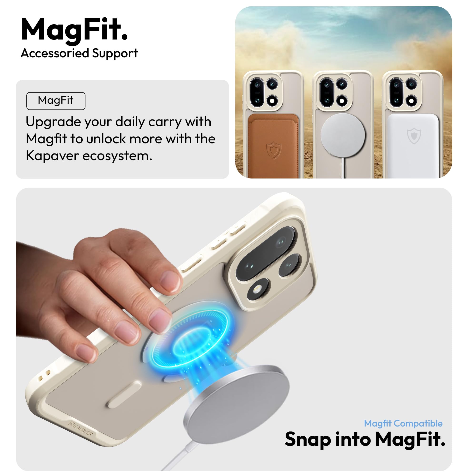 KAPAVER Mag-X Case for OnePlus 15 - MagSafe Compatible -3