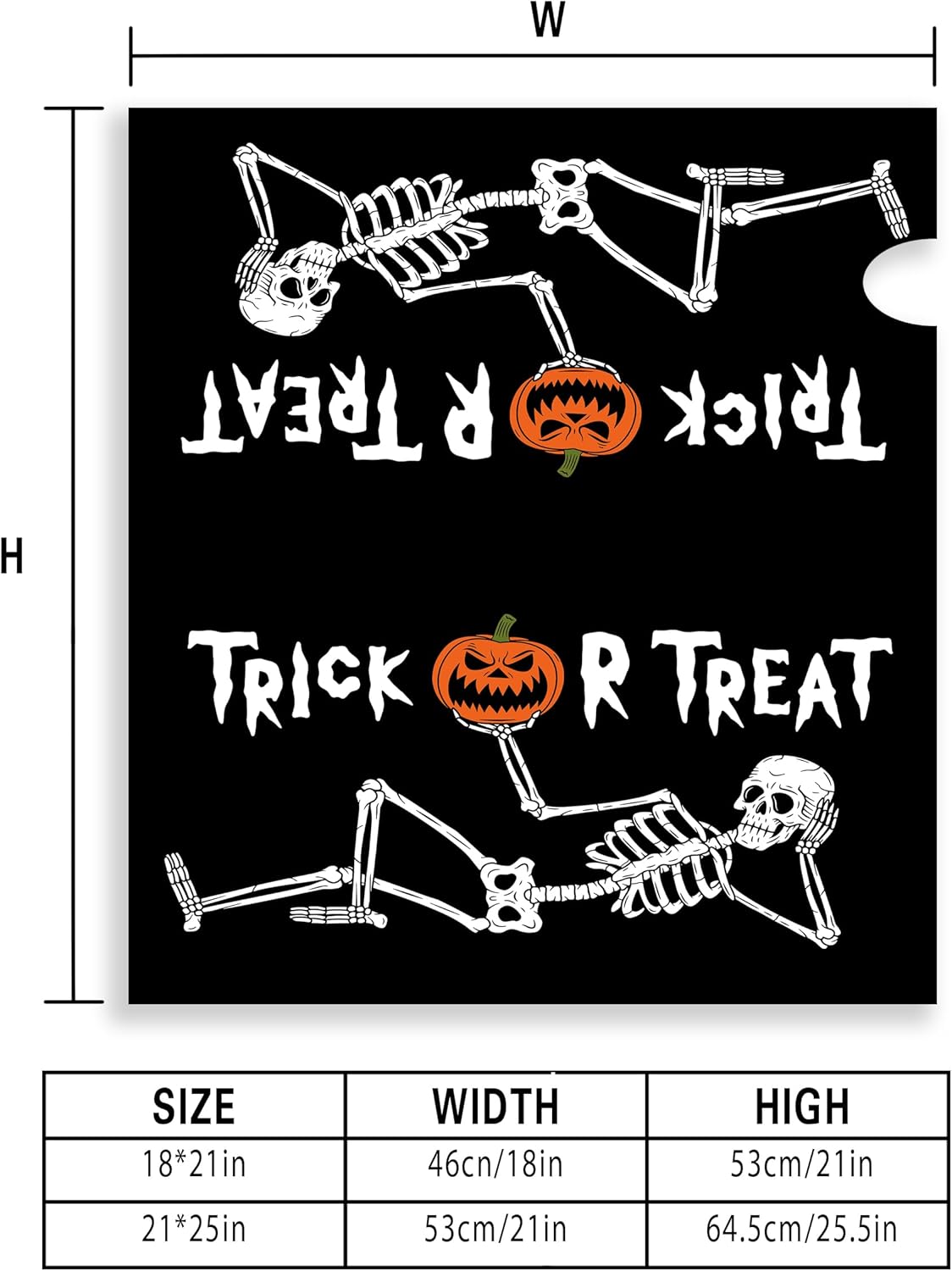 Halloween Skull Mailbox Cover 21x18 Inch, Trick Or Treat Post Letter Box Covers, Halloween Spooky Magnetic Waterproof Mail Wraps for Outdoor Yard Garden Standard Mailbox Decor