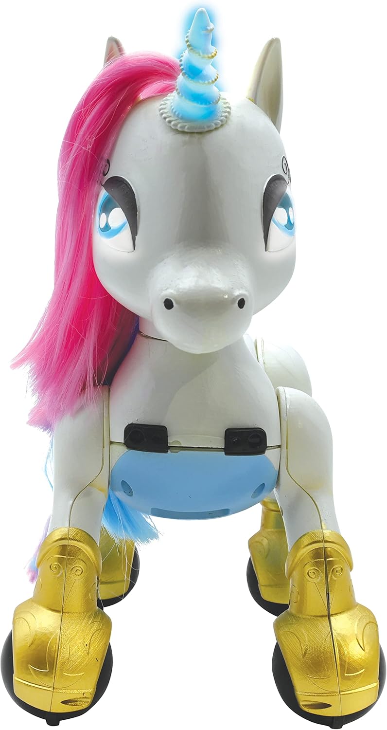 LEXiBOOK Power Unicorn®- My First Smart Unicorn to Train, programmable with Remote Control, Training and Gesture Control Function, Dance, Music, Light Effects, Rechargeable - UNI01 : Toys & Games