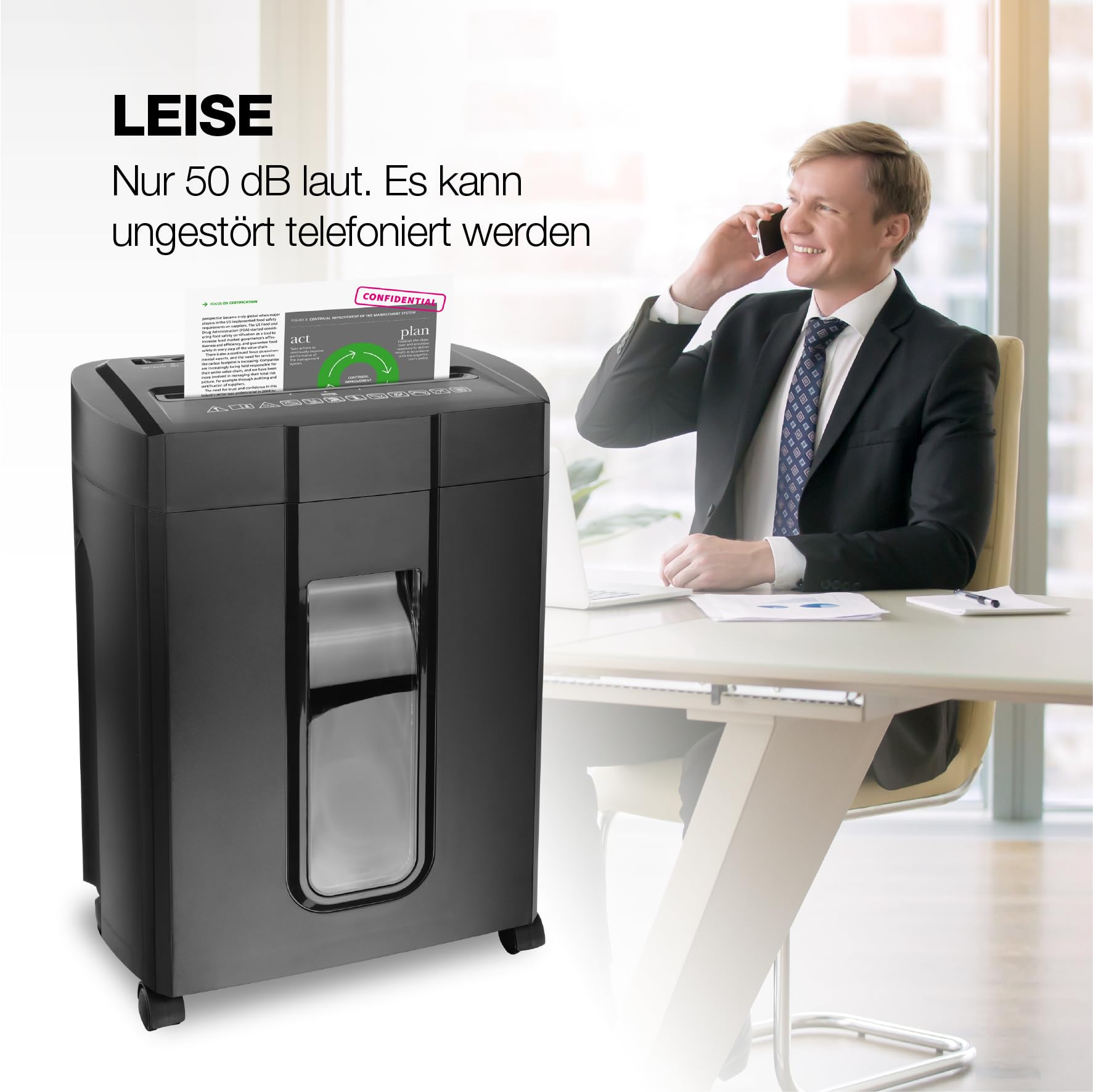 Peach PS500-70 Niszczarka Dokumentów, Wielokolorowy, 18 l