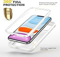 Vista 653 de Diaclara - Funda diseñada para iPhone 15 Plus de 6.7 pulgadas, transparente, cuerpo completo, con protector de pantalla, resistente de protección