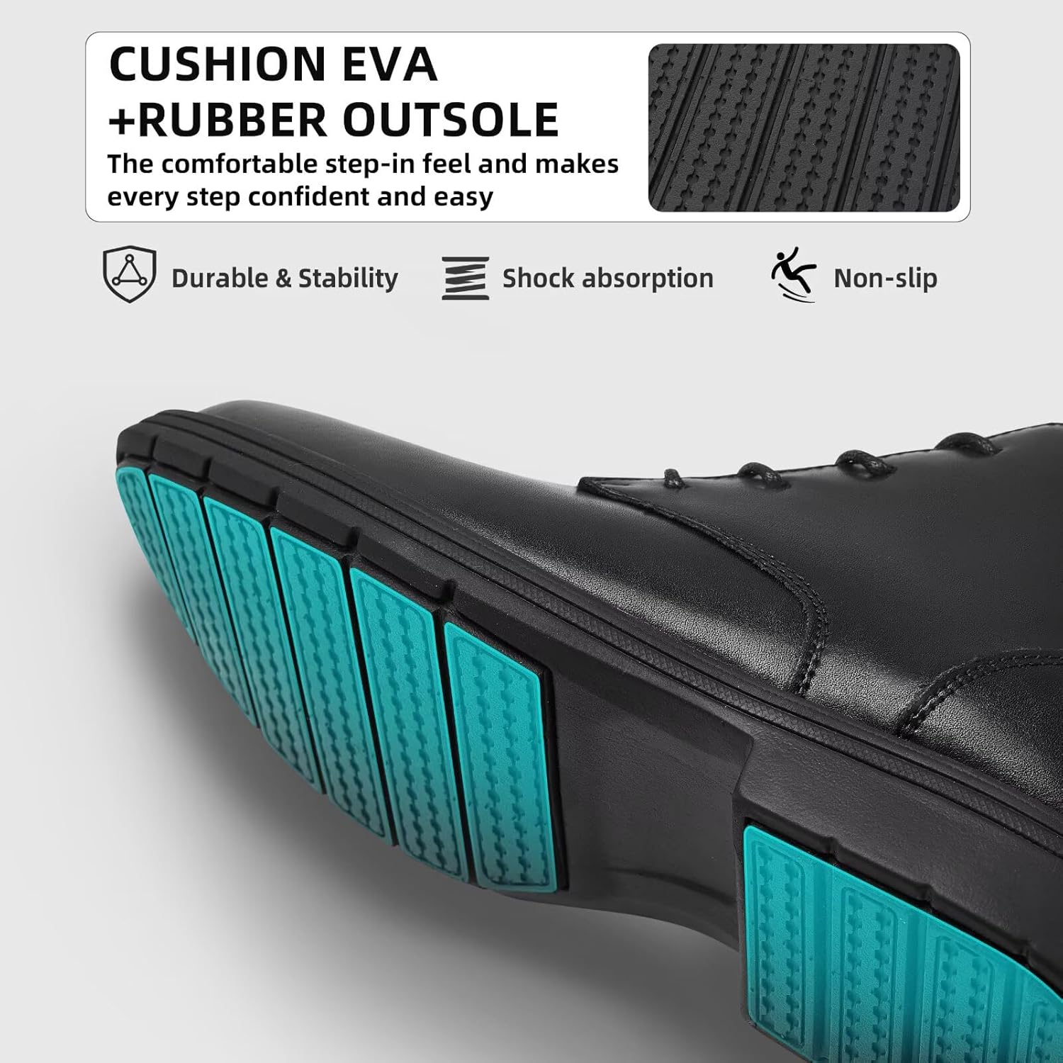 Men's Orthopedic Leather Chukka Boots: Comfortable Arch Support Plantar Fasciitis Tuxedo Business Dress Oxfords, Flat Feet Orthotics Casual Walking Mid Top Ankle Boots for Foot and Heel Pain Relief