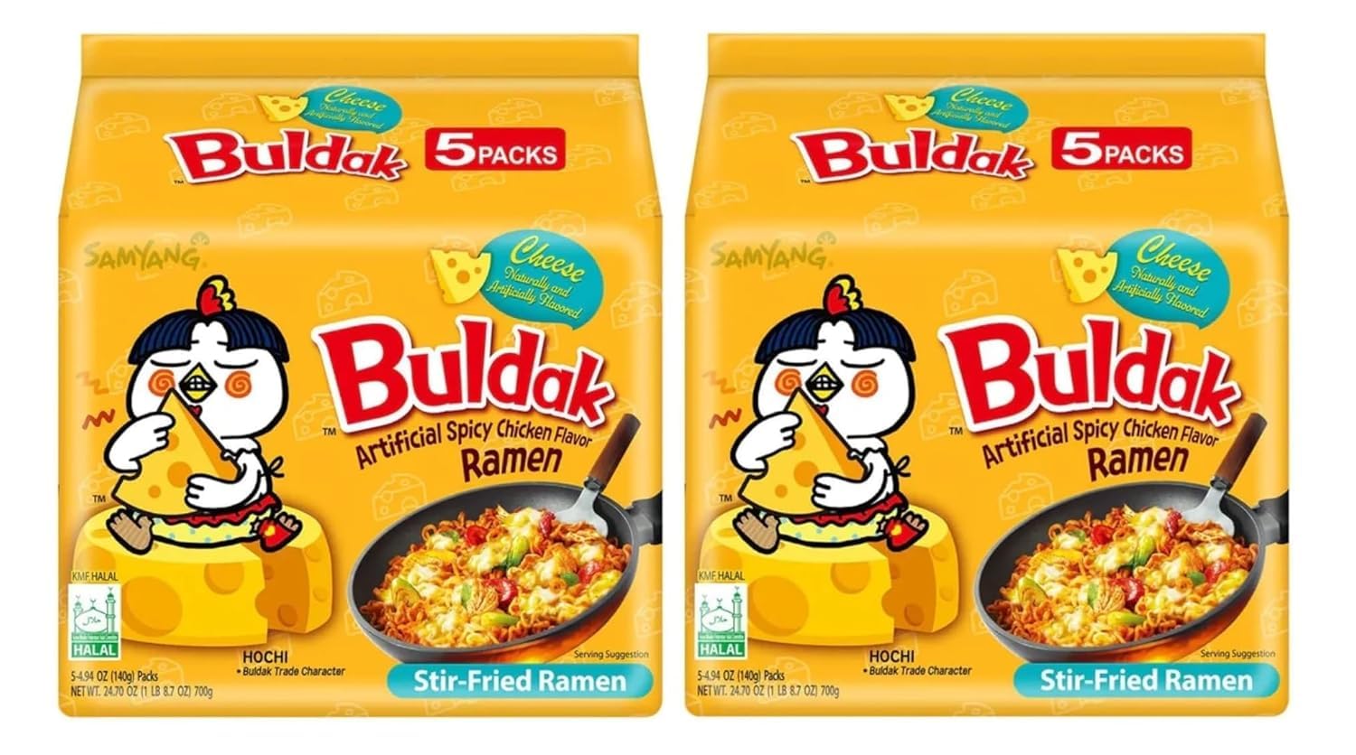 SAMYANG Hot Spicy Chicken Ramen Buldak Cheese 2 x 5 pezzi