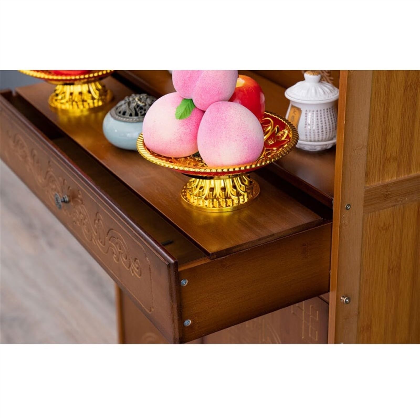 Altare Buddista Per Offerte - Gabinetto In Stile Cinese Per Santuario Domestico, Decorazione Spirituale - Foto 12