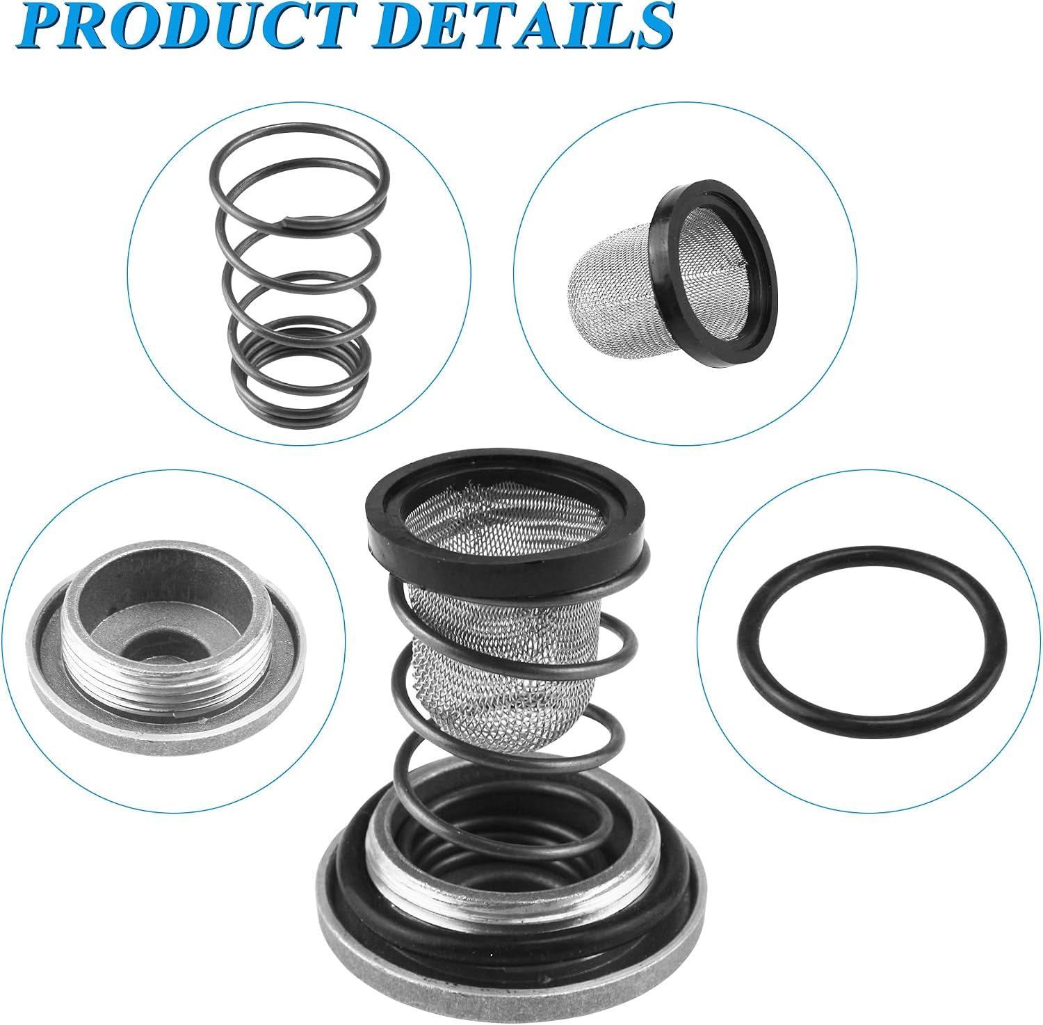 Oil Dipstick Oil Screen Cleaner Cover Drain Plug Set Fit for GY6 50cc 80CC 90CC 125cc 150cc ATV Go Kart Moped Scooter 4 Wheeler Quad Bikes 4-Stroke Engine