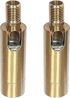 KCO Lighting Brass Sloped Ceiling Light Adapter, 2 Pack 180 Degree Pendant Suspension Canopy for Chandelier, Hanging Helper Suitable for Vaulted or Angle Ceiling