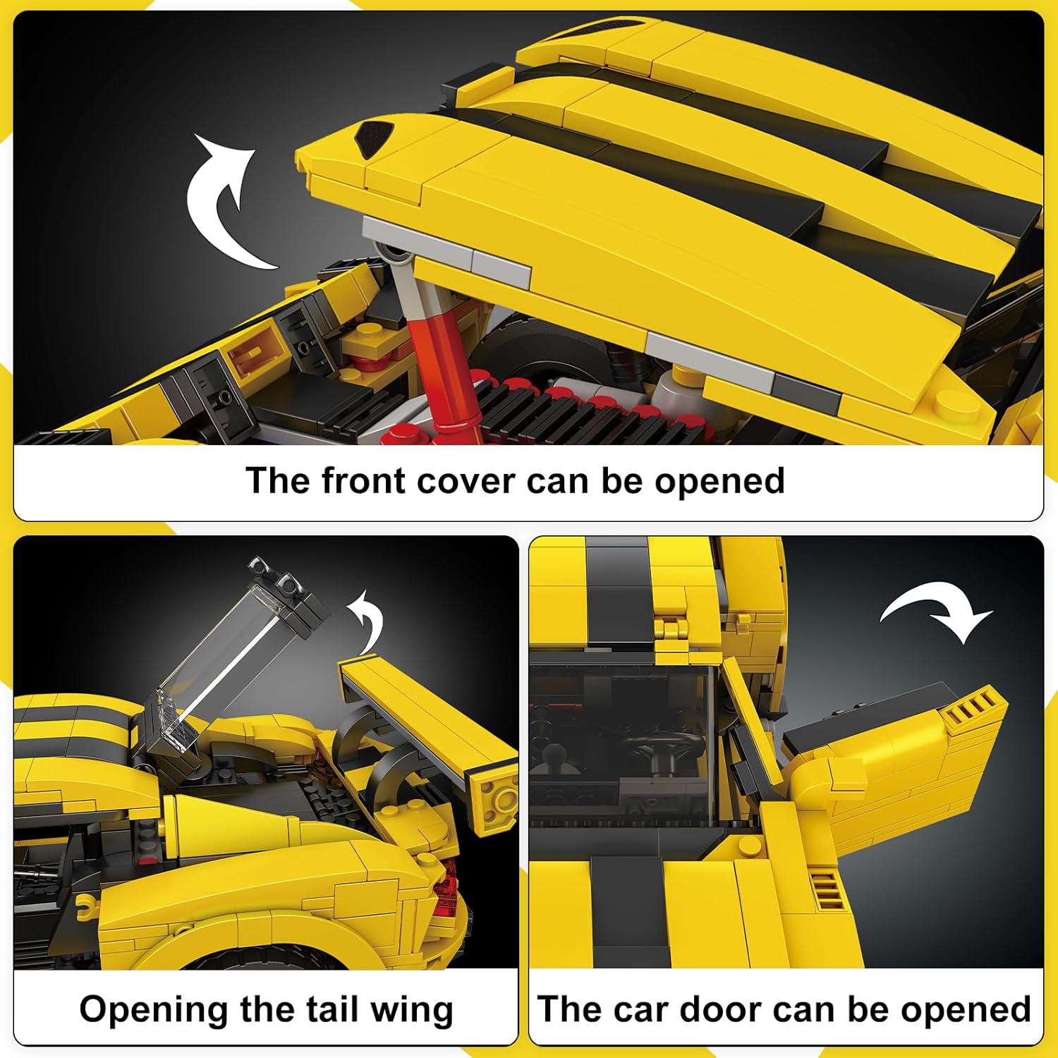 Mould King 10046 Supercar Building Block Kits, Dodge Viper Car Model Building Sets, MOC Car Gift for Kids/Adult Collections Enthusiasts, 1236 Pieces