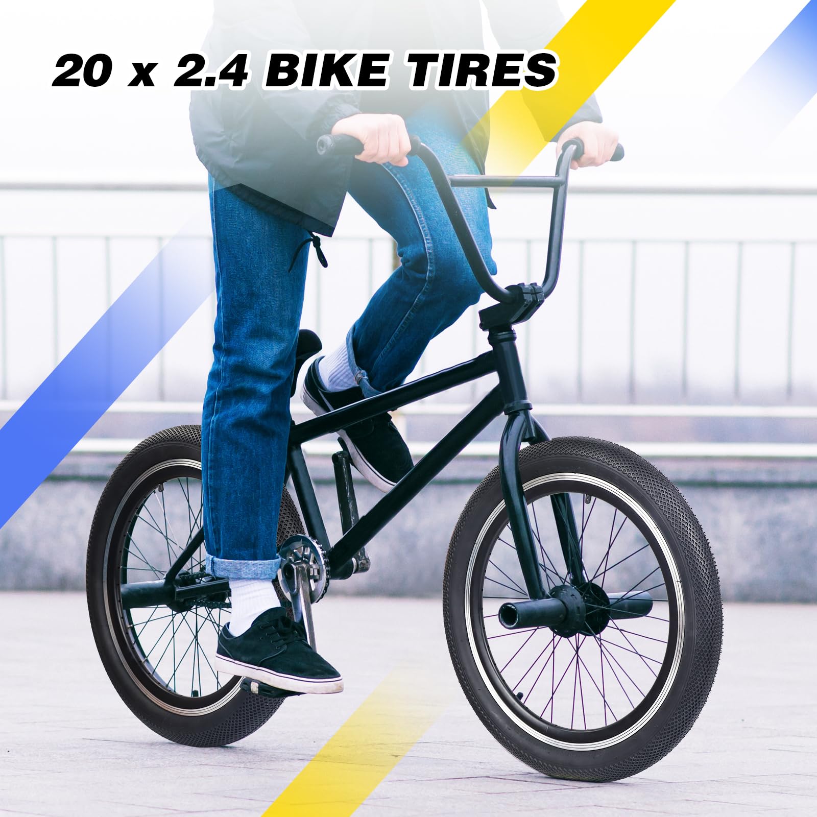 ZUKKA 2 składane opony BMX 20 cali 20 x 2,40 cm, płaszcz i 2 x 20 cali, wąż kompatybilny z rowerem dziecięcym, MTB, rower górski, MX Freestyle 20 x 2,40, opony rowerowe i dętki