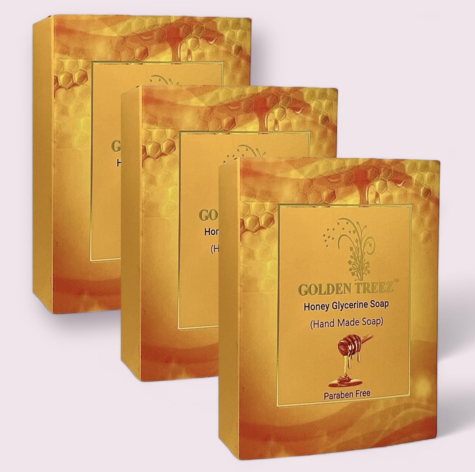 Golden treez honey handmade bath soap for tan removal, acne (pimples) Natural, bathing soap for men and women-115 gm (pa