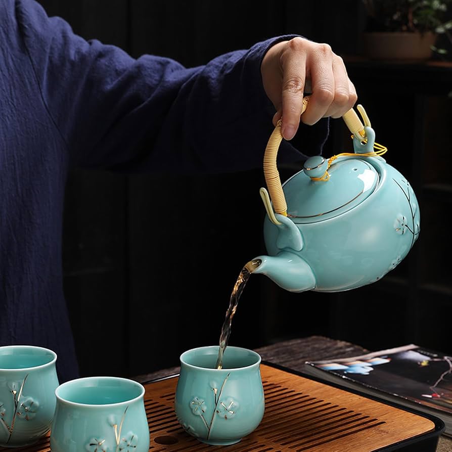 chaiページ Amazon.com | KEYDUACU Japanese Tea Set, Kiln-Formed Ceramic