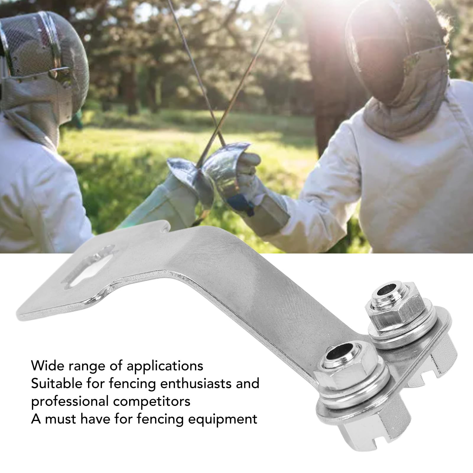 Stainless Steel Fencing Sabre Socket Professional Replacement Stand Tool with Stabilizing Support for Fencing