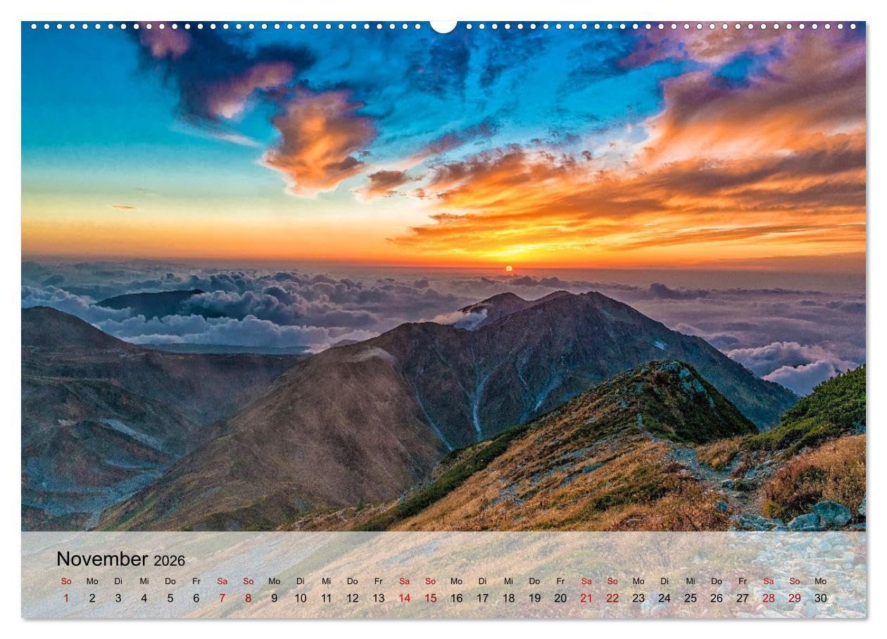 Magische Bergwelten der Erde (hochwertiger Premium Wandkalender 2026 DIN A2 quer), Kunstdruck in Hochglanz: Stimmungsvolle Naturaufnahmen von Bergregionen in geheimnisvollem Licht (CALVENDO Natur)