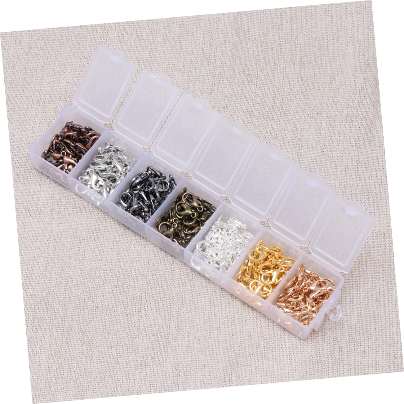 NUOBESTY 630pezzi Chiusure Lega Di Zinco Per Gioielli Composto Da Per Creazioni Fai Te Pratico Kit Di Accessori Per Bracciali Collane e Portachiavi