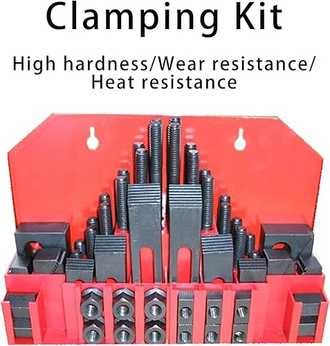Miniatura 2 de 58pc máquina de abrazadera de tuerca Kit de abrazadera de tuerca 38 pulgadas T-slot Kit de máquina de abrazadera de tuerca Kit de accesorios de