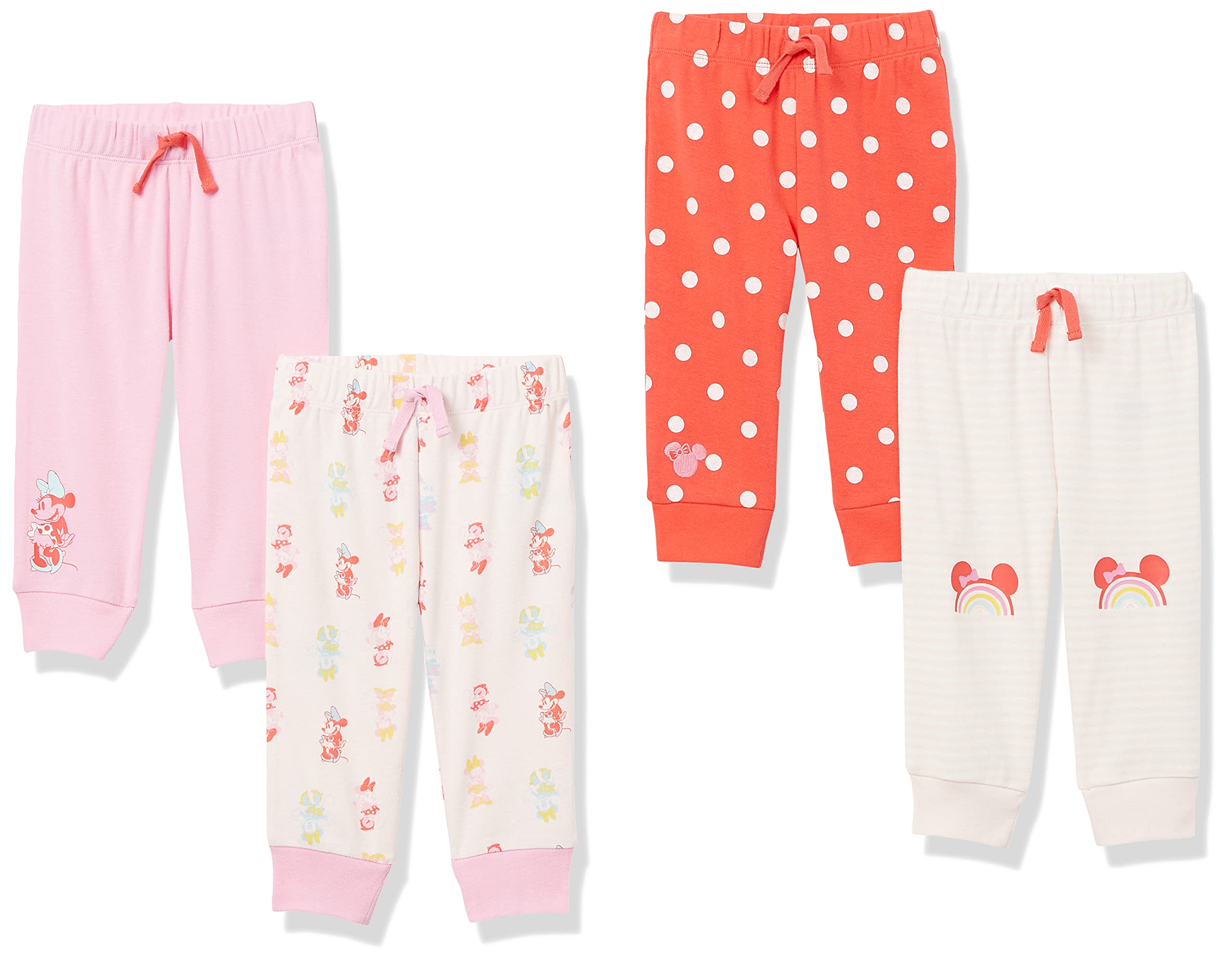 Amazon Essentials Disney | Marvel | Star Wars | Princess Pantaloni Bimba, Pacco da 4