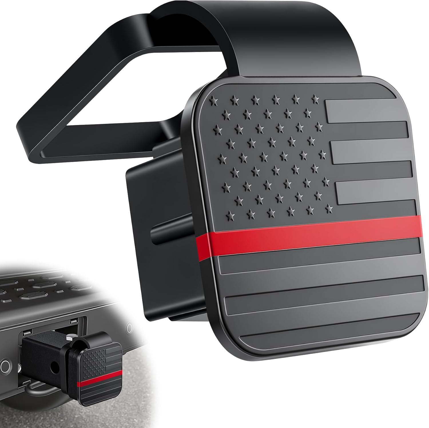 SINGARO 2-Inch American Flag Tow Hitch Cover