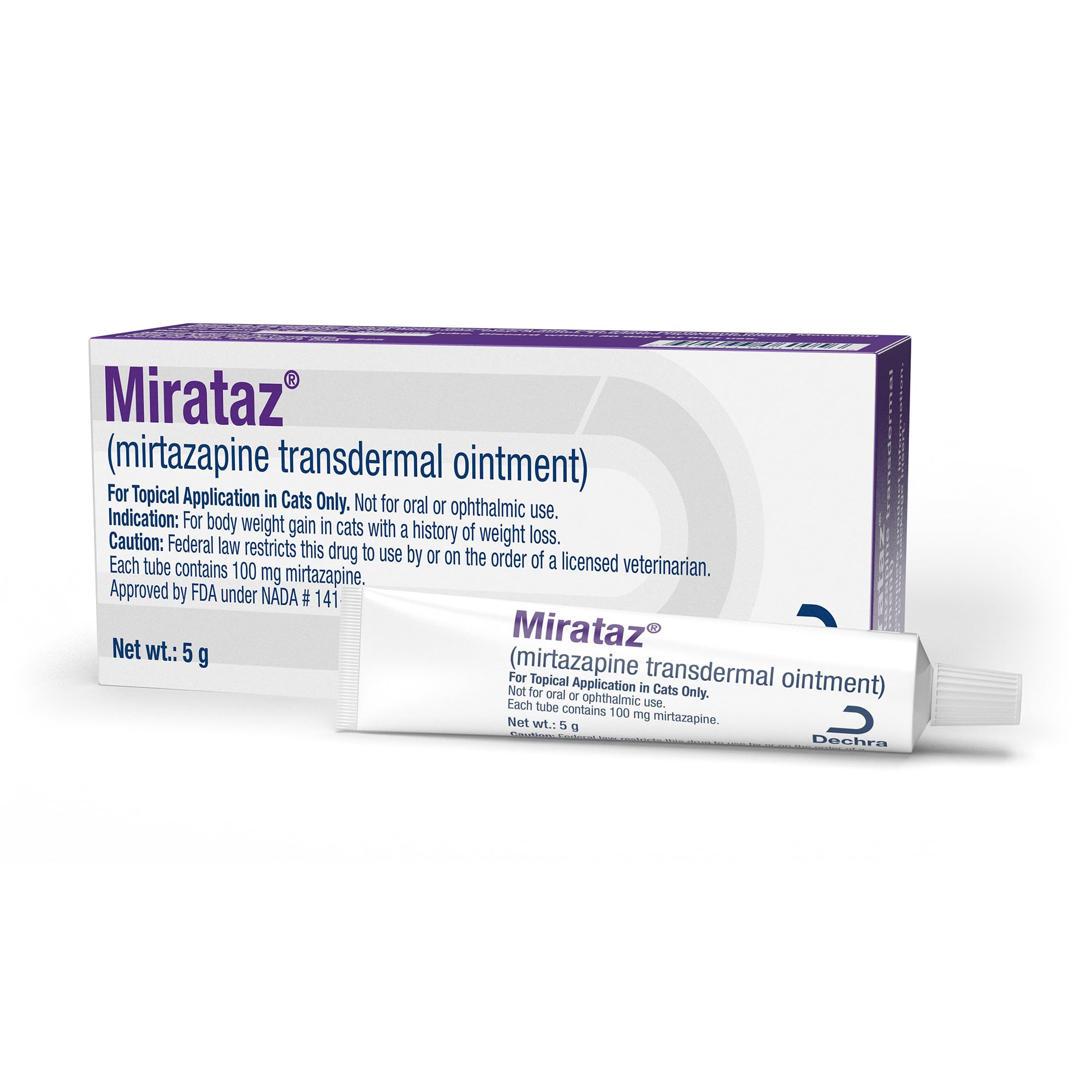 【新品未開封】Mirataz Mirataz (mirtazapine transdermal Ointment) for Cats, 5-g Tube
