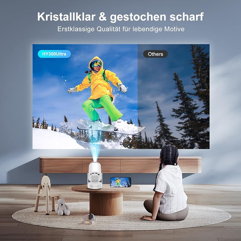 Salange 4K Mini Projektor Android 11 WiFi 6 Bluetooth 5.4 Otthoni Kivetítő