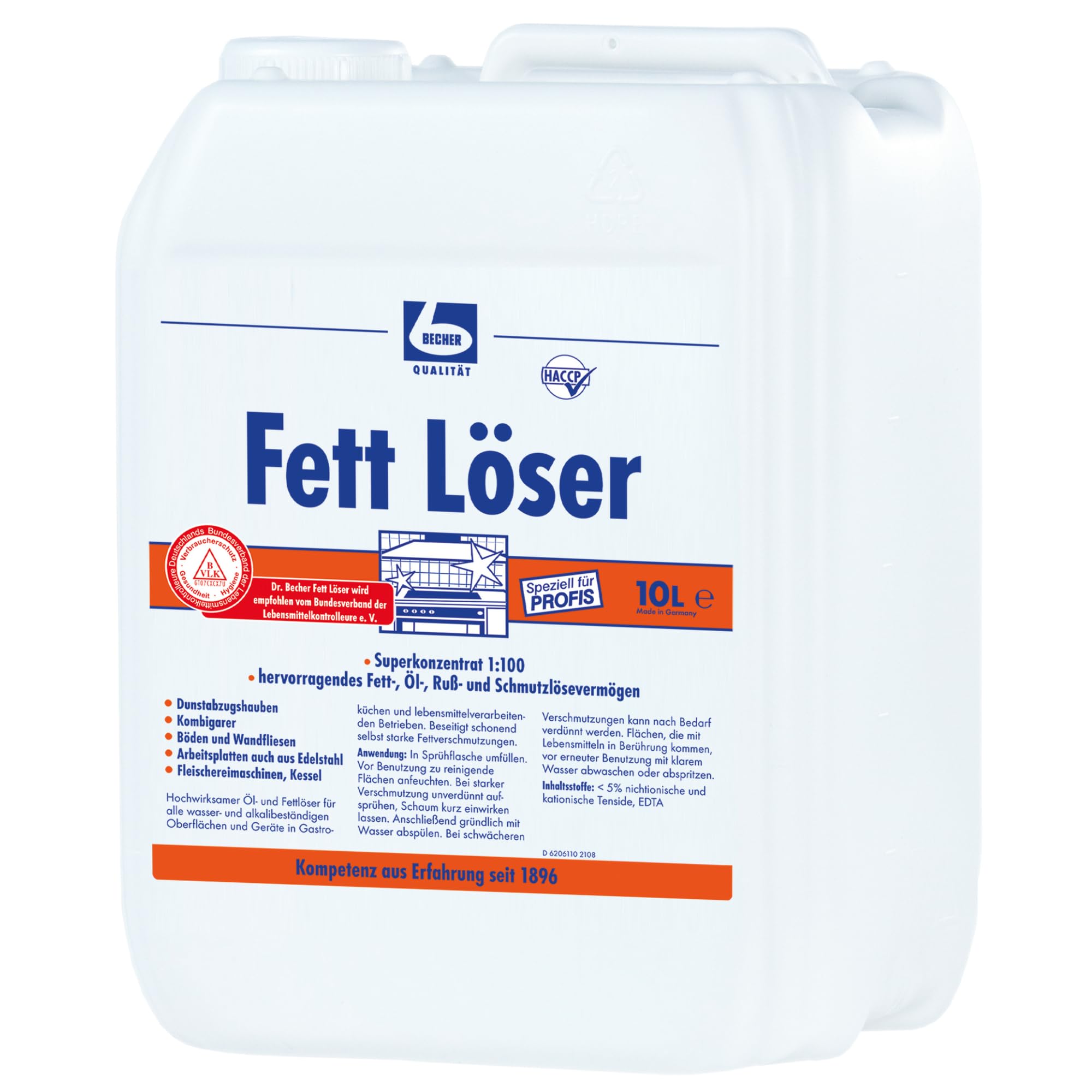 Dr. Becher Fett Löser - 10 Liter | Kanister (10000 ml)