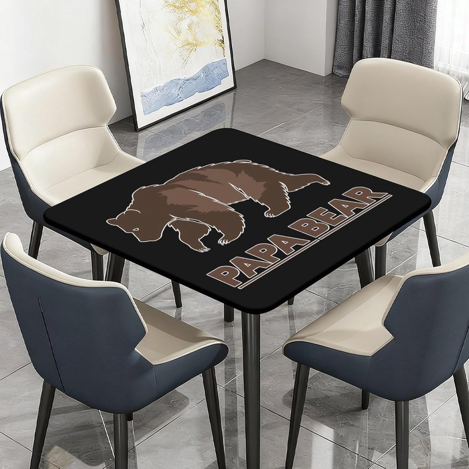 Papa Bear Square Tablecloth Print Table Cloths Table Cover Wedding Party Holiday Decor