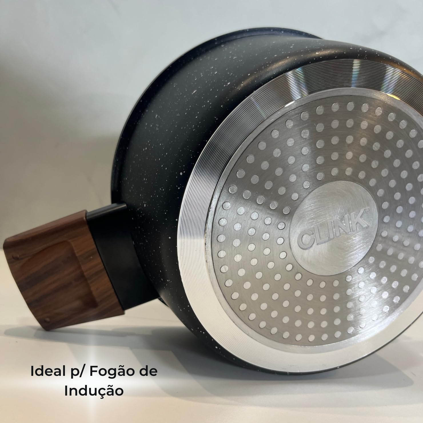 Panela de Aluminio Antiaderente Fogo de Induo (Caarola 18cm | Carvalho)  | Amazon.com.br
