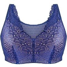 TOSOFT Women Post Operative Prosthetic Bras Full Cup Push Up Mastectomy Bralette For Breast Reconstruction Cancer Surgery Color Navy, Size 80/36D