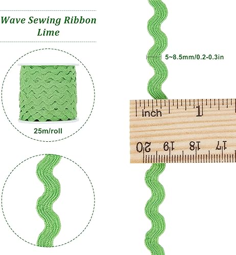 Miniatura 7 de GORGECRAFT 1 rollo de cinta RIC Rac de 27 yardas82.0 ft para coser con flecos, 0.197 in0.2 pulgadas para coser flores, boda, fiesta, cinta de